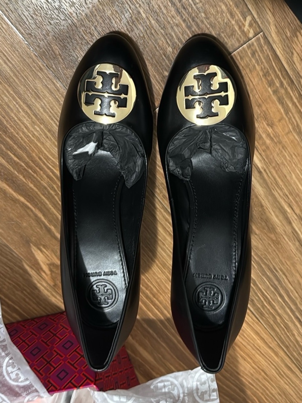 Tory Burch wedges in size 7.5 black